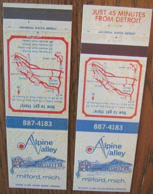 Alpine Valley - Matchbooks